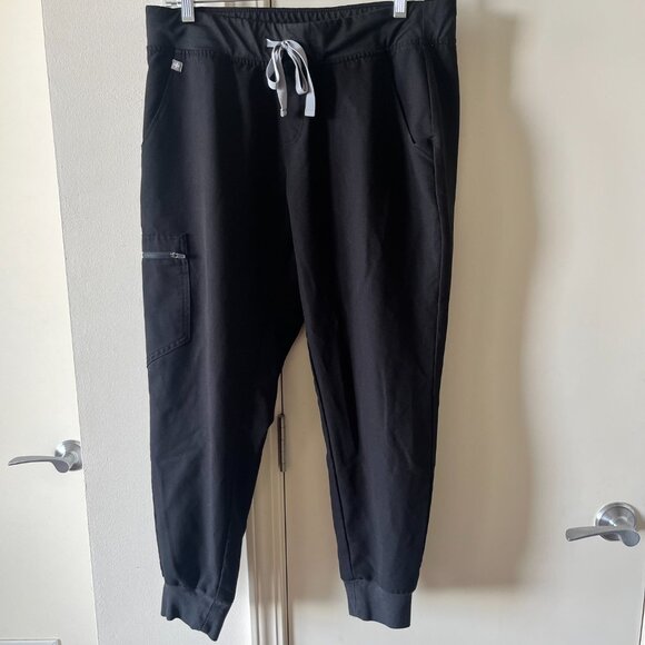 FIGS Zamora Jogger Scrub Pants – Black – Size Large - Picture 1 of 6